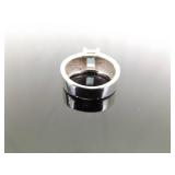 .925 Sterling Silver Art Nouveau Topaz Ring Size 5.75 .925 Sterling Silver Art Nouveau Topaz Ring Size 5.75