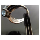 .925 Sterling Silver Art Nouveau Topaz Ring Size 5.75 .925 Sterling Silver Art Nouveau Topaz Ring Size 5.75