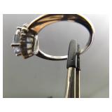 .925 Sterling Silver Aquamarine Crystal Ring Size 9 .925 Sterling Silver Aquamarine Crystal Ring Size 9