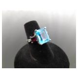 .925 Sterling Silver Topaz and Garnet Crystal Ring Size 5.75 .925 Sterling Silver Topaz and Garnet Crystal Ring Size 5.75