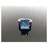 .925 Sterling Silver Topaz and Garnet Crystal Ring Size 5.75 .925 Sterling Silver Topaz and Garnet Crystal Ring Size 5.75