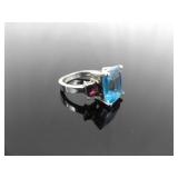.925 Sterling Silver Topaz and Garnet Crystal Ring Size 5.75 .925 Sterling Silver Topaz and Garnet Crystal Ring Size 5.75