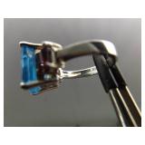 .925 Sterling Silver Topaz and Garnet Crystal Ring Size 5.75 .925 Sterling Silver Topaz and Garnet Crystal Ring Size 5.75