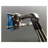 .925 Sterling Silver Topaz and Garnet Crystal Ring Size 5.75 .925 Sterling Silver Topaz and Garnet Crystal Ring Size 5.75