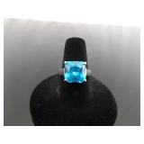.925 Sterling Silver Topaz Ring Size 8 .925 Sterling Silver Topaz Ring Size 8