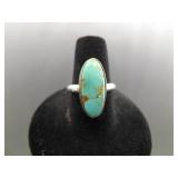 .925 Sterling Silver Everett and Mary Teller Turquoise Navajo Ring Size 7.5 .925 Sterling Silver Everett and Mary Teller Turquoise Navajo Ring Size 7.5