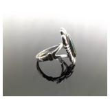 .925 Sterling Silver Green Turquoise Navajo Ring Size 6.5 .925 Sterling Silver Green Turquoise Navajo Ring Size 6.5