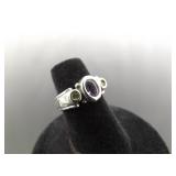 .925 Sterling Silver Amethyst and Peridot Ring Size 5 .925 Sterling Silver Amethyst and Peridot Ring Size 5