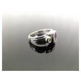.925 Sterling Silver Amethyst and Peridot Ring Size 5 .925 Sterling Silver Amethyst and Peridot Ring Size 5