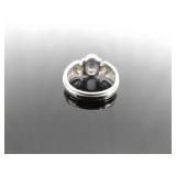 .925 Sterling Silver Amethyst and Peridot Ring Size 5 .925 Sterling Silver Amethyst and Peridot Ring Size 5