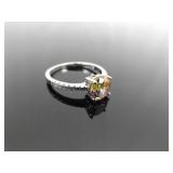 .925 Sterling Silver Mystic Citrine Crystal Ring Size 10 .925 Sterling Silver Mystic Citrine Crystal Ring Size 10