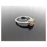 .925 Sterling Silver Mystic Citrine Crystal Ring Size 10 .925 Sterling Silver Mystic Citrine Crystal Ring Size 10