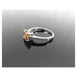 .925 Sterling Silver Mystic Citrine Crystal Ring Size 10 .925 Sterling Silver Mystic Citrine Crystal Ring Size 10