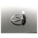 .925 Sterling Silver Inlayed Opal, Coral, and Onyx Hopi Ring Size 8.75 .925 Sterling Silver Inlayed Opal, Coral, and Onyx Hopi Ring Size 8.75