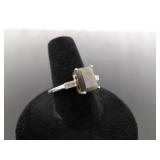 .925 Sterling Silver Gray Calcedony Ring Size 8 .925 Sterling Silver Gray Calcedony Ring Size 8