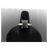 .925 Sterling Silver Gray Calcedony Ring Size 8 .925 Sterling Silver Gray Calcedony Ring Size 8