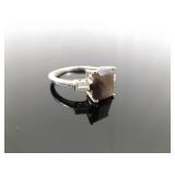 .925 Sterling Silver Gray Calcedony Ring Size 8 .925 Sterling Silver Gray Calcedony Ring Size 8