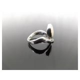 .925 Sterling Silver Inlayed Mother of Pearl Ring Size 6 .925 Sterling Silver Inlayed Mother of Pearl Ring Size 6