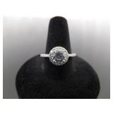 .925 Sterling Silver Zirconia Solitaire Ring Size 9.25 .925 Sterling Silver Zirconia Solitaire Ring Size 9.25