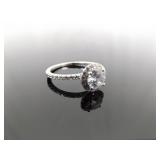 .925 Sterling Silver Zirconia Solitaire Ring Size 9.25 .925 Sterling Silver Zirconia Solitaire Ring Size 9.25