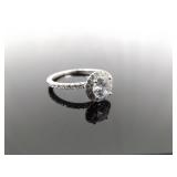 .925 Sterling Silver Zirconia Solitaire Ring Size 9.25 .925 Sterling Silver Zirconia Solitaire Ring Size 9.25