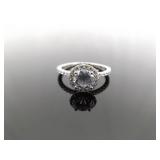 .925 Sterling Silver Zirconia Solitaire Ring Size 9.25 .925 Sterling Silver Zirconia Solitaire Ring Size 9.25