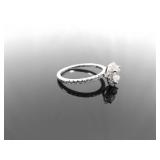 .925 Sterling Silver Zirconia Solitaire Ring Size 9.25 .925 Sterling Silver Zirconia Solitaire Ring Size 9.25