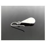 .925 Sterling Silver Multi Colored Inlayed Stone Hopi Dangle Hook Earrings .925 Sterling Silver Multi Colored Inlayed Stone Hopi Dangle Hook Earrings