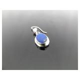 .925 Sterling Silver Lapis Lazuli Cabochon Dangle Hook Earrings .925 Sterling Silver Lapis Lazuli Cabochon Dangle Hook Earrings
