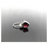 .925 Sterling Silver Silpada Garnet and Pearl Hook Earrings .925 Sterling Silver Silpada Garnet and Pearl Hook Earrings