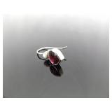 .925 Sterling Silver Silpada Garnet and Pearl Hook Earrings .925 Sterling Silver Silpada Garnet and Pearl Hook Earrings