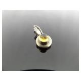 .925 Sterling Silver Citrine Cabochon Dangle Hook Earrings .925 Sterling Silver Citrine Cabochon Dangle Hook Earrings