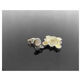 .925 Sterling Silver Inlayed Mother of Pearl Peruvian Chakana Dangle Post Earrings .925 Sterling Silver Inlayed Mother of Pearl Peruvian Chakana Dangle Post Earrings