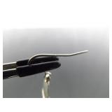 .925 Sterling Silver Artist Signed Copper Shield Dangle Hook Earrings .925 Sterling Silver Artist Signed Copper Shield Dangle Hook Earrings