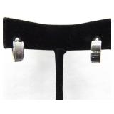 .925 Sterling Silver Dual Personality Diamond Hinged Post Earrings .925 Sterling Silver Dual Personality Diamond Hinged Post Earrings