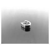 .925 Sterling Silver Dual Personality Diamond Hinged Post Earrings .925 Sterling Silver Dual Personality Diamond Hinged Post Earrings