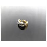 .925 Sterling Silver Diamond Accented Vermeil Hinged Post Earrings .925 Sterling Silver Diamond Accented Vermeil Hinged Post Earrings