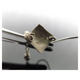 .925 Sterling Silver Diamond Accented Designed Hematite Dangle Hook Earrings .925 Sterling Silver Diamond Accented Designed Hematite Dangle Hook Earrings