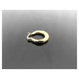 .925 Sterling Silver Vermeil Hoop Hinged Latch Earrings .925 Sterling Silver Vermeil Hoop Hinged Latch Earrings