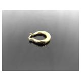 .925 Sterling Silver Vermeil Hoop Hinged Latch Earrings .925 Sterling Silver Vermeil Hoop Hinged Latch Earrings