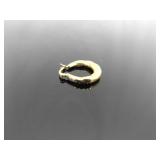 .925 Sterling Silver Vermeil Hoop Hinged Latch Earrings .925 Sterling Silver Vermeil Hoop Hinged Latch Earrings