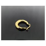 .925 Sterling Silver Vermeil Hoop Hinged Latch Earrings .925 Sterling Silver Vermeil Hoop Hinged Latch Earrings