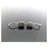 .925 Sterling Silver Art Nouveau Hook Earrings .925 Sterling Silver Art Nouveau Hook Earrings