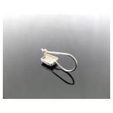 .925 Sterling Silver Art Nouveau Hook Earrings .925 Sterling Silver Art Nouveau Hook Earrings