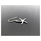 .925 Sterling Silver Starfish Dangle Hook Earrings .925 Sterling Silver Starfish Dangle Hook Earrings