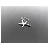.925 Sterling Silver Starfish Dangle Hook Earrings .925 Sterling Silver Starfish Dangle Hook Earrings