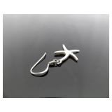 .925 Sterling Silver Starfish Dangle Hook Earrings .925 Sterling Silver Starfish Dangle Hook Earrings