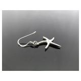 .925 Sterling Silver Starfish Dangle Hook Earrings .925 Sterling Silver Starfish Dangle Hook Earrings