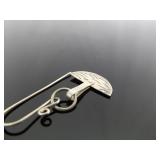 .925 Sterling Silver Half Moon River Waves Dangle Hook Earrings .925 Sterling Silver Half Moon River Waves Dangle Hook Earrings