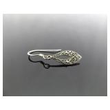 .925 Sterling Silver Art Nouveau Dangle Hook Earrings .925 Sterling Silver Art Nouveau Dangle Hook Earrings